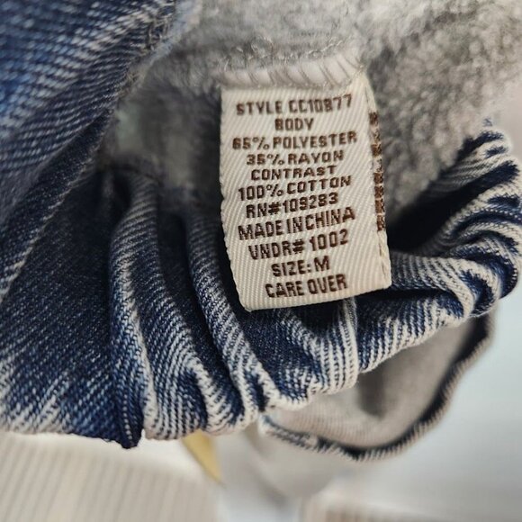 NWT Vintage Havana WASHED DENIM AND FLEECE COMBO JOGGER Size Medium - Picture 7 of 15